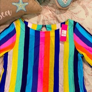 Lilly Pulitzer rainbow stripe long sleeve top